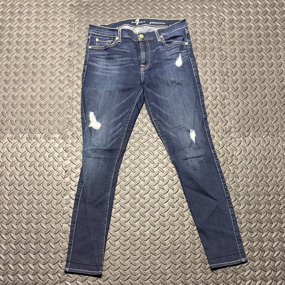 7 For All Mankind Dark Blue Denim Jeans Size 30